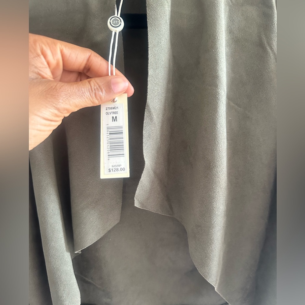 Max Studio Olive Green Soft Drape Jacket - Picture 3 of 9